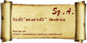 Számtartó Andrea névjegykártya