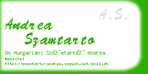 andrea szamtarto business card